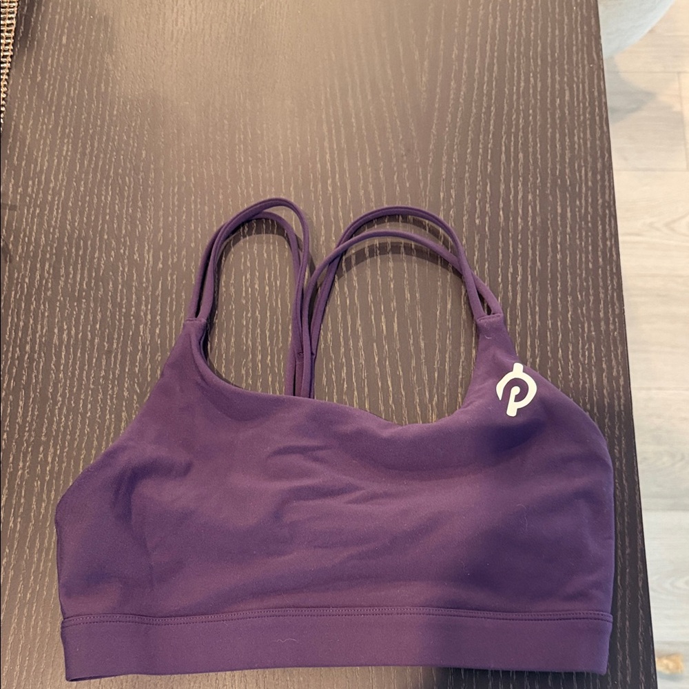 Peloton Cadent strappy y back bra in purple